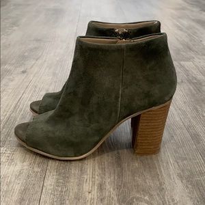 Open-Toe Heeled Bootie